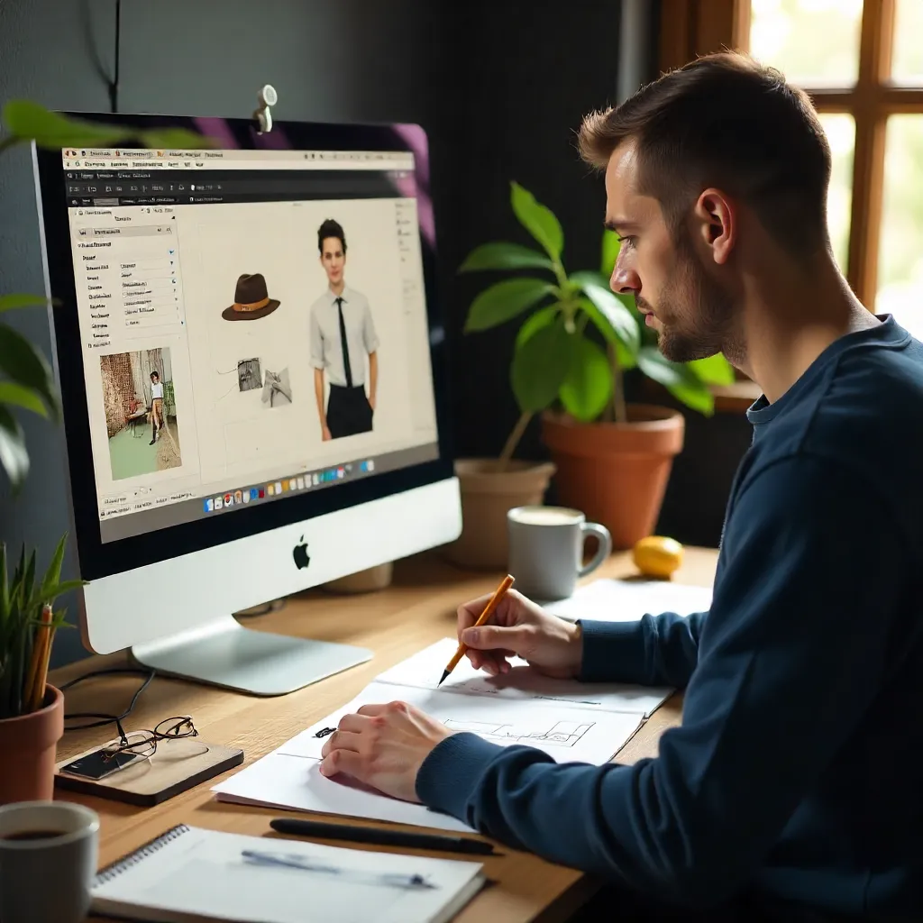 Magazine spread featuring editorial photography