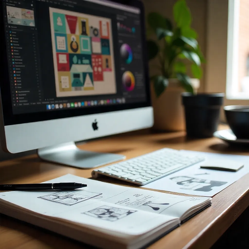 Architecture magazine with Swiss design principles