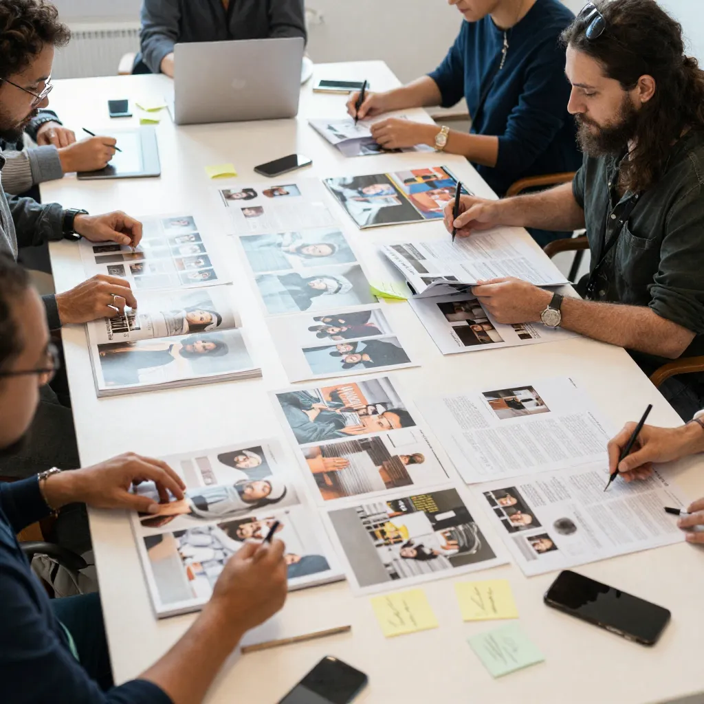 Collaborative design team working together